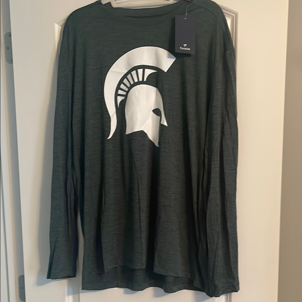 Fanatics Men's Green Long Sleeve Michigan State Shirt
